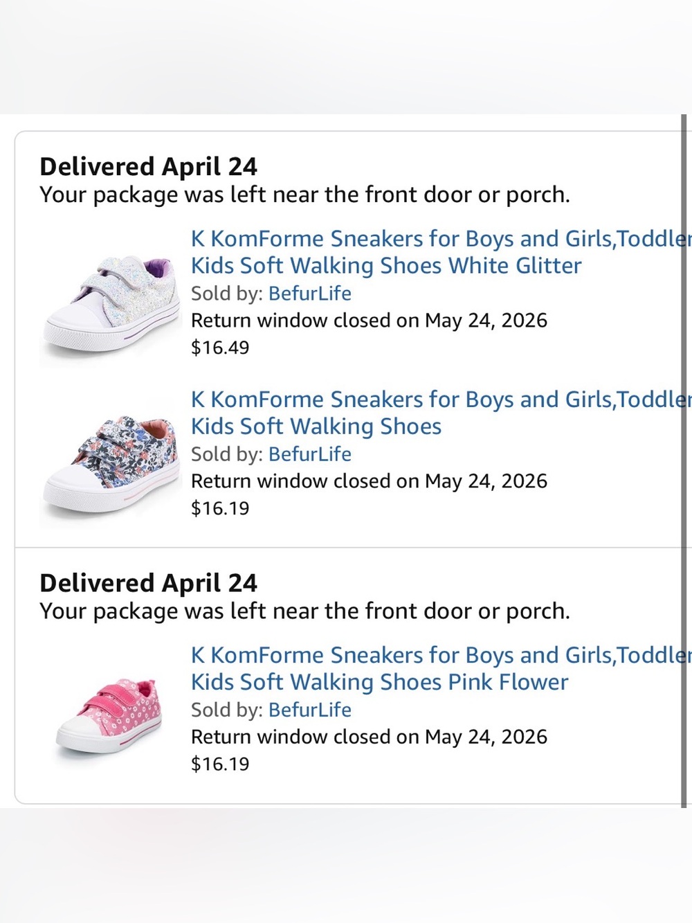 White Glitter Velcro Closure Sneakers- Girls Size 10 - Picture 6 of 6